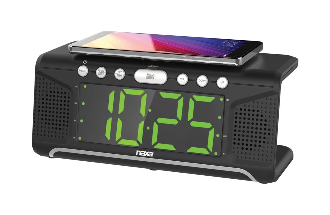 Naxa Dual Alarm Clock with Qi Wireless Charging Function (NRC-190) Jupiter Gear Home