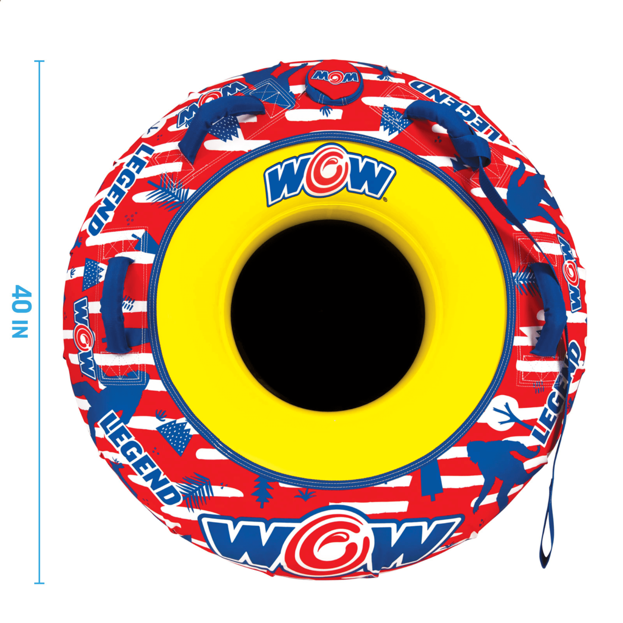 WOW Watersports Legend Hard-Bottom Snow Tube for 1 Person Jupiter Gear Home