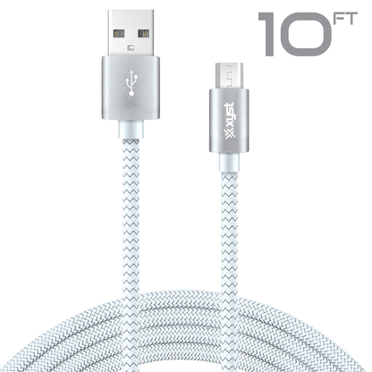 Xyst Charge and Sync USB to Micro USB Braided Cable 10Ft Jupiter Gear Home