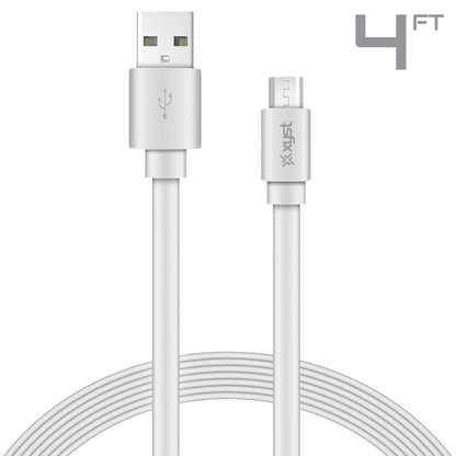 Xyst Charge and Sync USB to Micro USB Flat Cable 4Ft Jupiter Gear Home