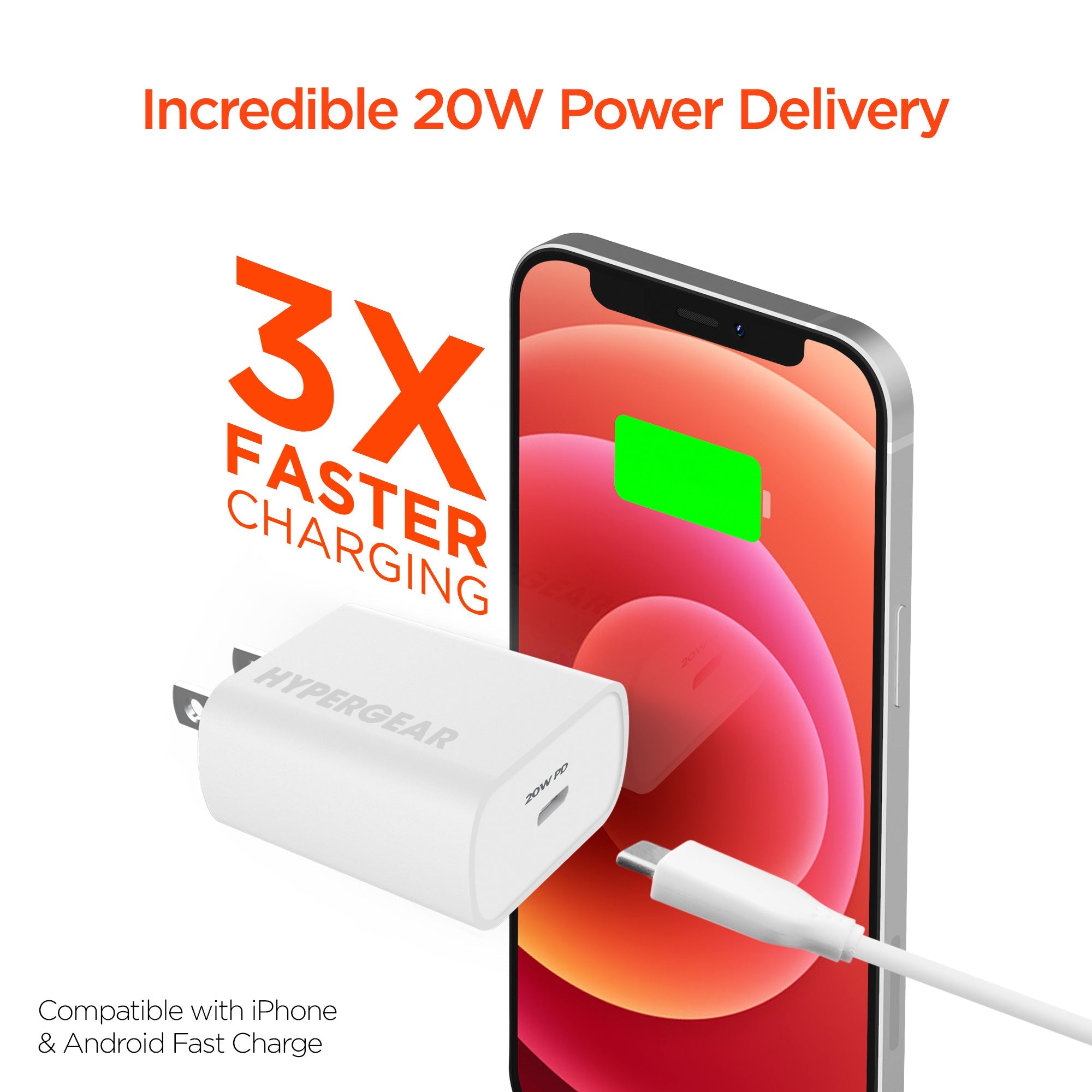 HyperGear 20W USB-C PD Wall Charger Jupiter Gear Home