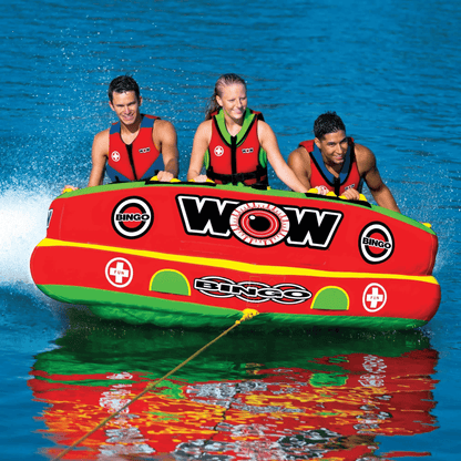 WOW Watersports Bingo 1-3 Person Cockpit Ski Tube w Foam Handles Jupiter Gear Home