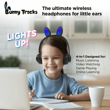 HyperGear Bunny Tracks Wireless Light-Up Headphones Jupiter Gear Home