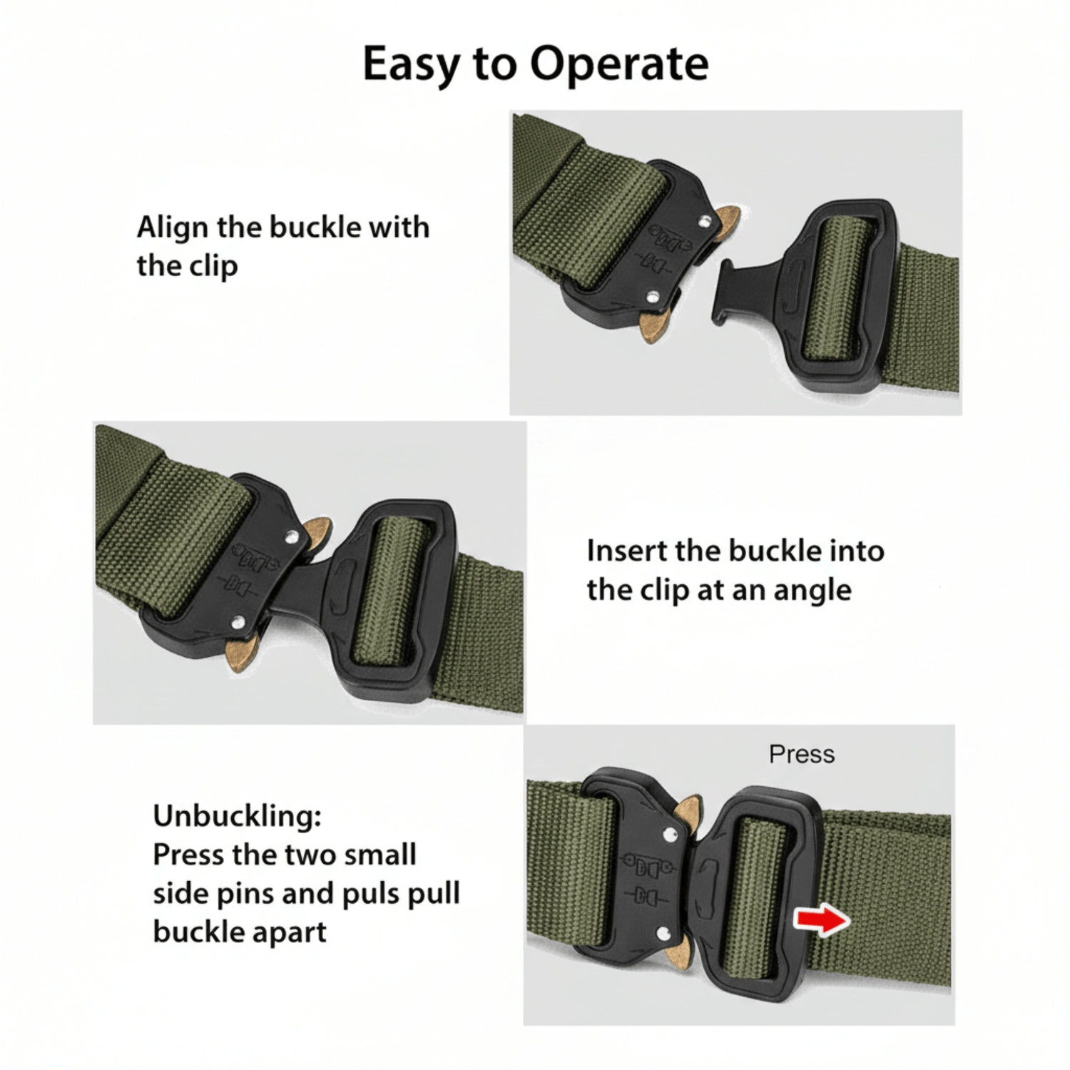 XGear Tactical Mens Tactical Belt Riggers Style with Buckle Jupiter Gear Home