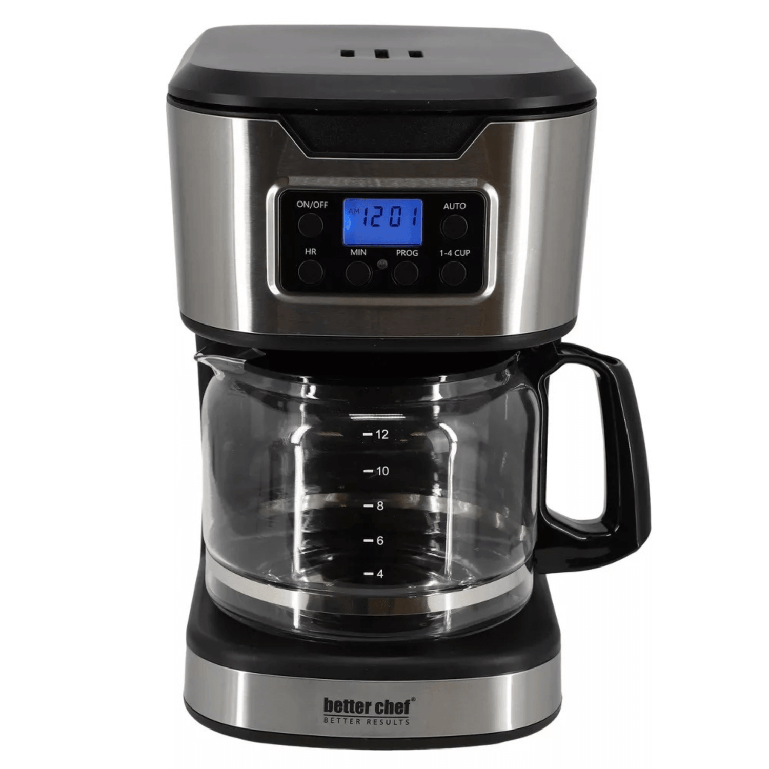 Better Chef 12-Cup Programmable Coffee Maker with Stainless Steel Accents Jupiter Gear Home