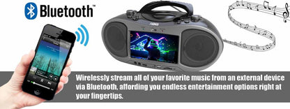 Naxa 7" Bluetooth DVD Boombox Jupiter Gear Home