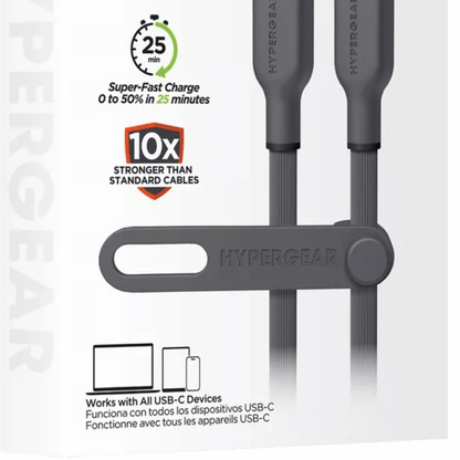 HyperGear Flexi PRO USB-C to USB-C Cable 15ft Jupiter Gear Home