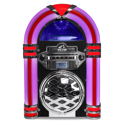 Victor Broadway II Desktop LED CD Jukebox Black - Refurbished Jupiter Gear Home