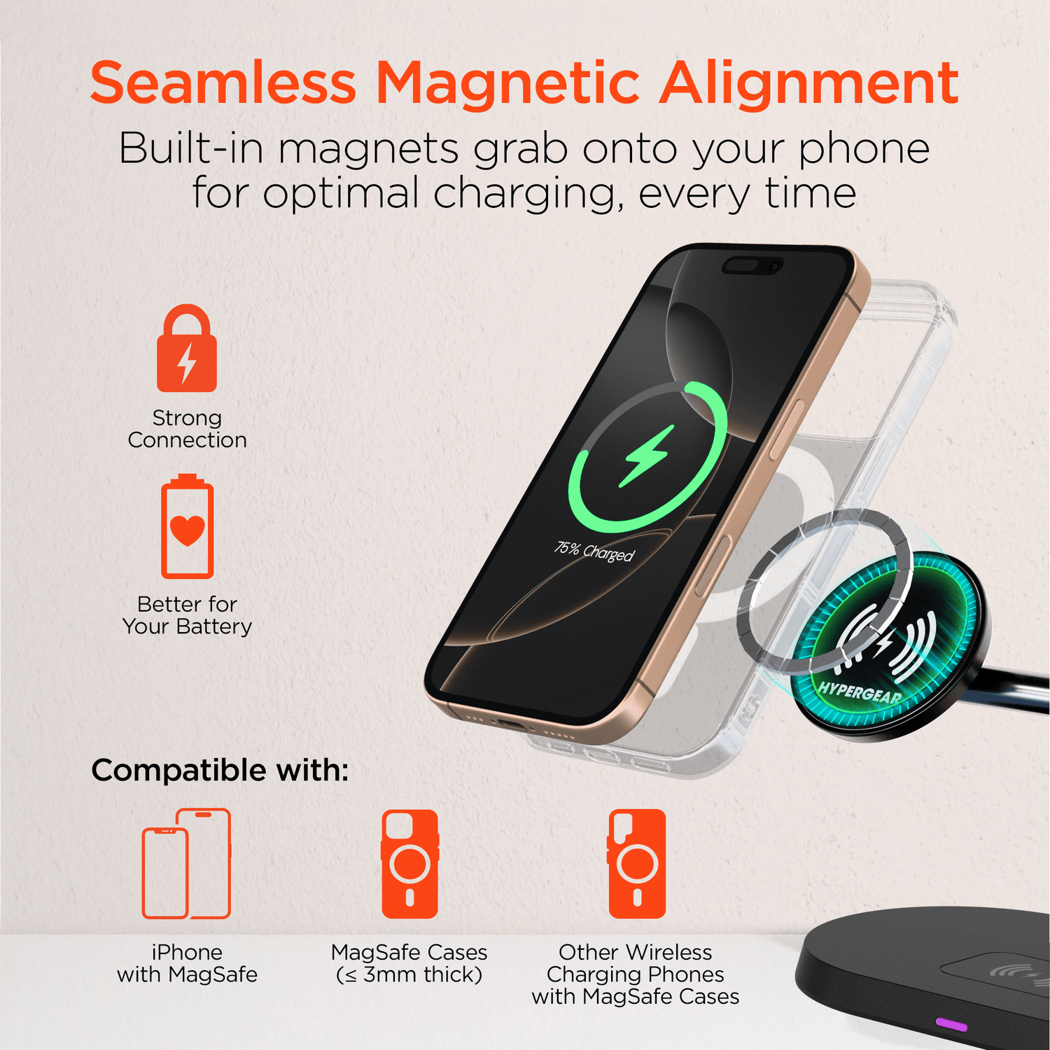 HyperGear MaxCharge Pro 3-in-1 Magsafe Charging Stand Jupiter Gear Home