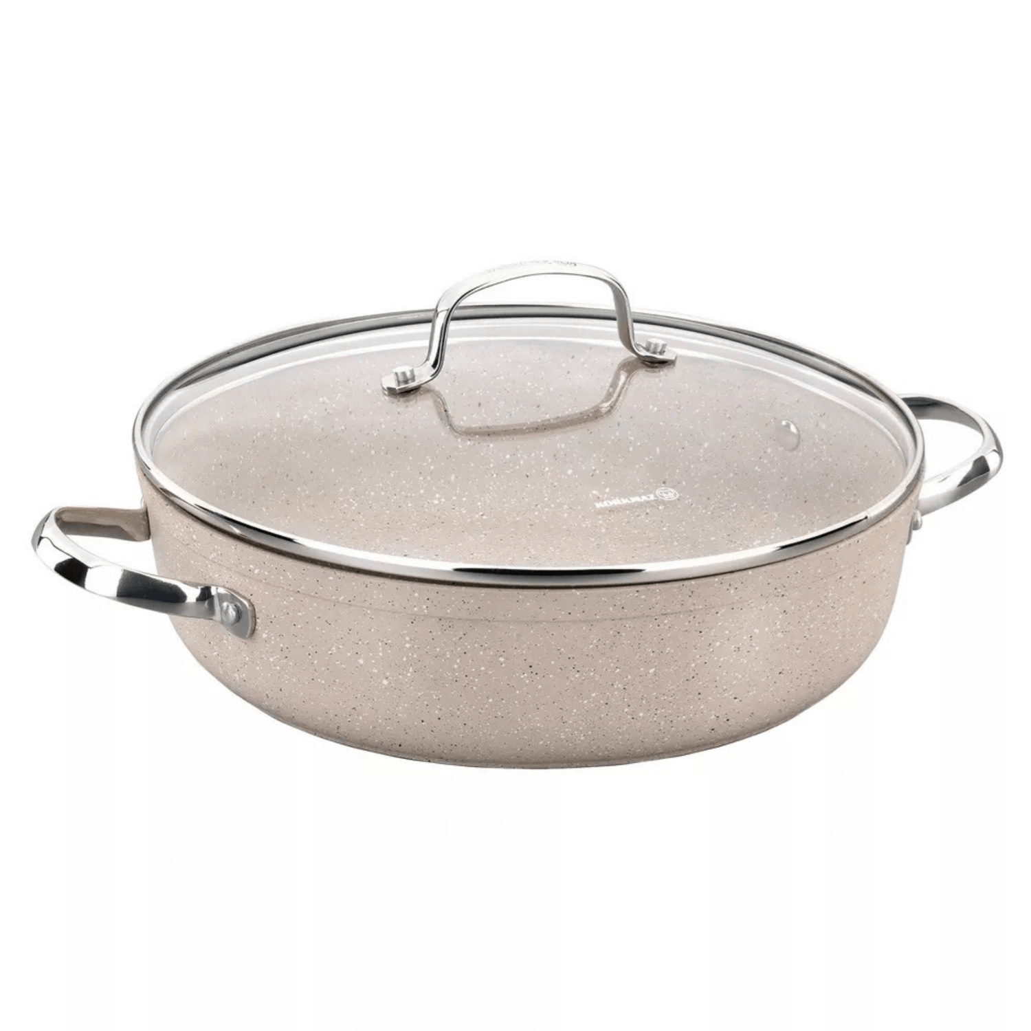 Korkmaz Granita Aluminum 2.5L Non-Stick Low Casserole Dish with Lid Jupiter Gear Home