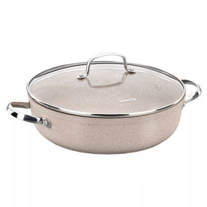 Korkmaz Granita Aluminum 2.5L Non-Stick Low Casserole Dish with Lid Jupiter Gear Home