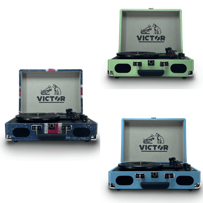 Victor Metro Plus Portable Dual Bluetooth Suitcase Turntable Jupiter Gear Home