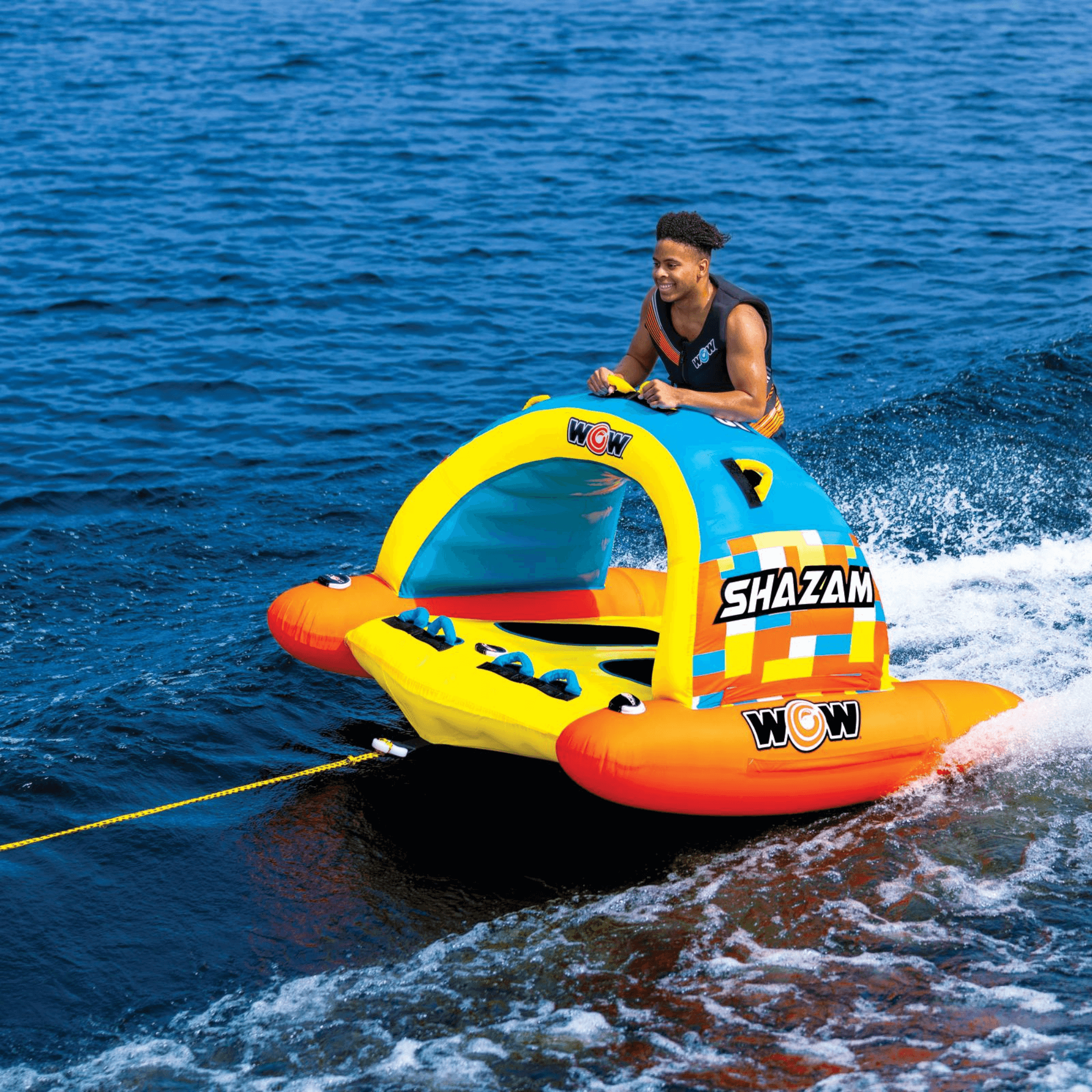 WOW Watersports DC Comics Shazam 1 and 2-Person Towable with Multiple Handles Jupiter Gear Home