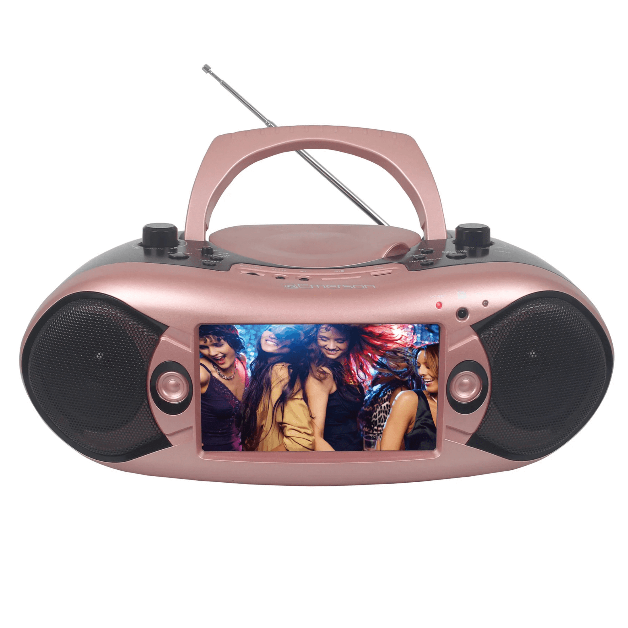 Emerson 7" Bluetooth TV DVD Boombox Rose Gold - Refurbished Jupiter Gear Home