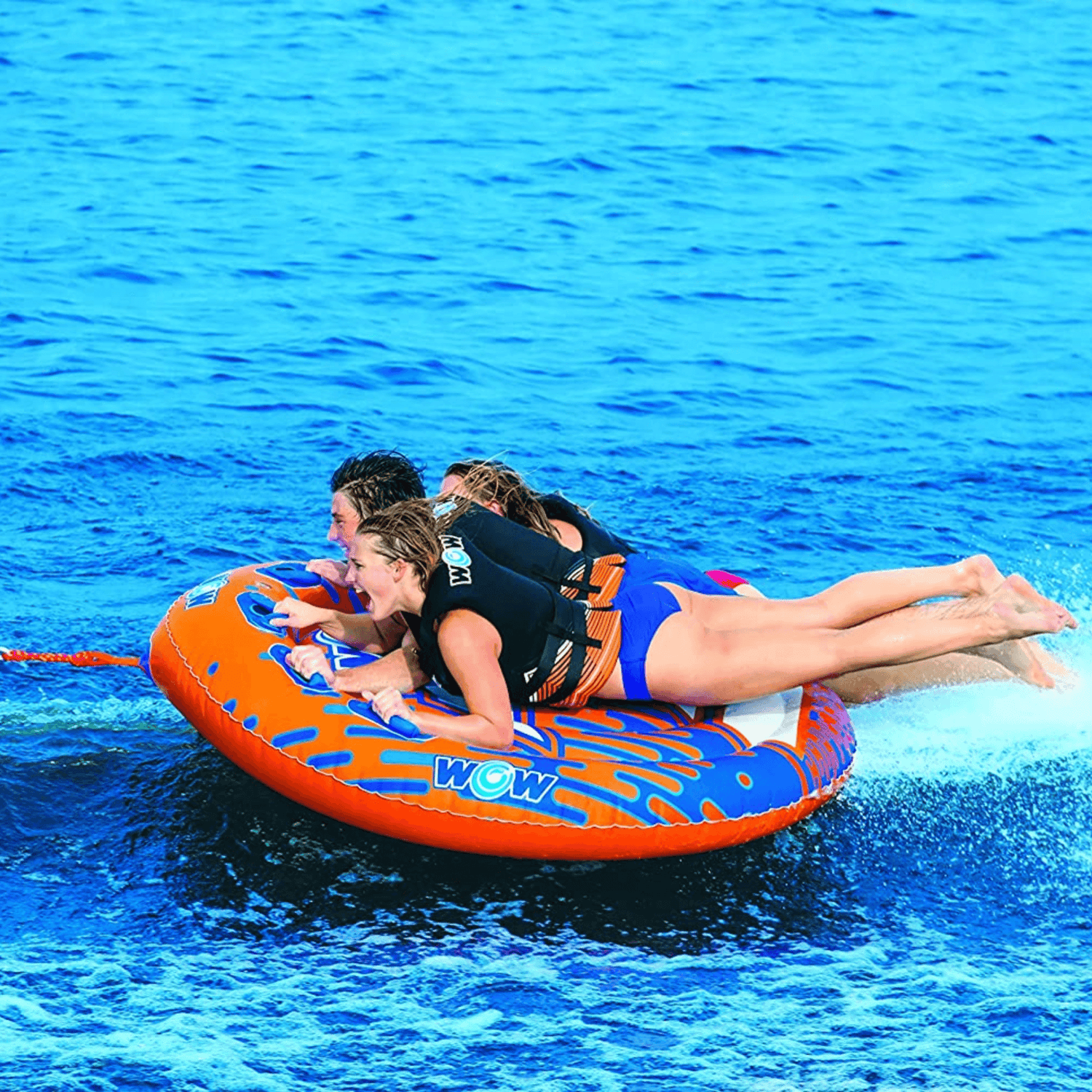 WOW Watersports Nova 3 Person Towable Deck Tube with Foam Handles Jupiter Gear Home