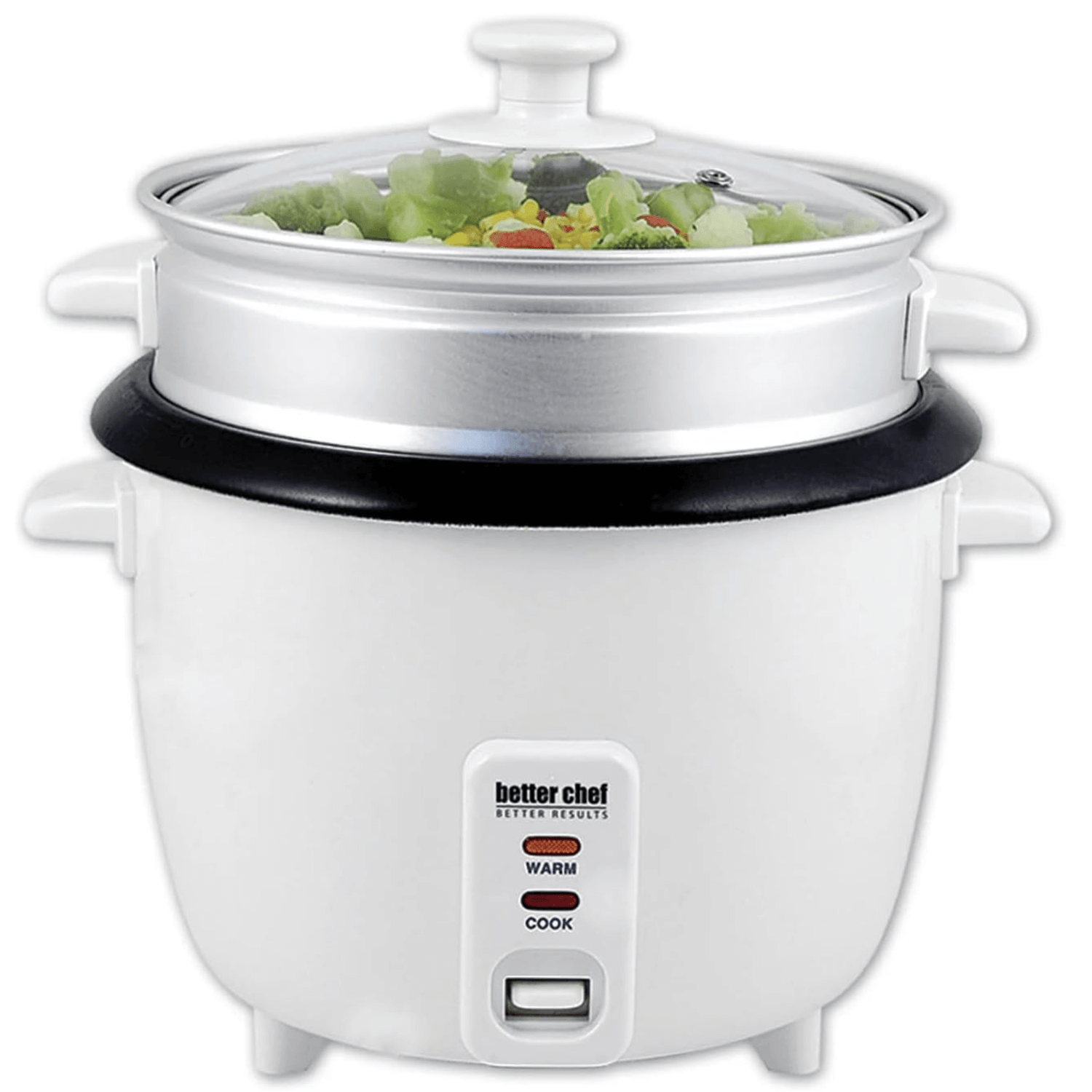 Better Chef 5-Cup - 10-Cup Cooked - Rice Cooker with Steamer and Non-Stick Pot Jupiter Gear Home