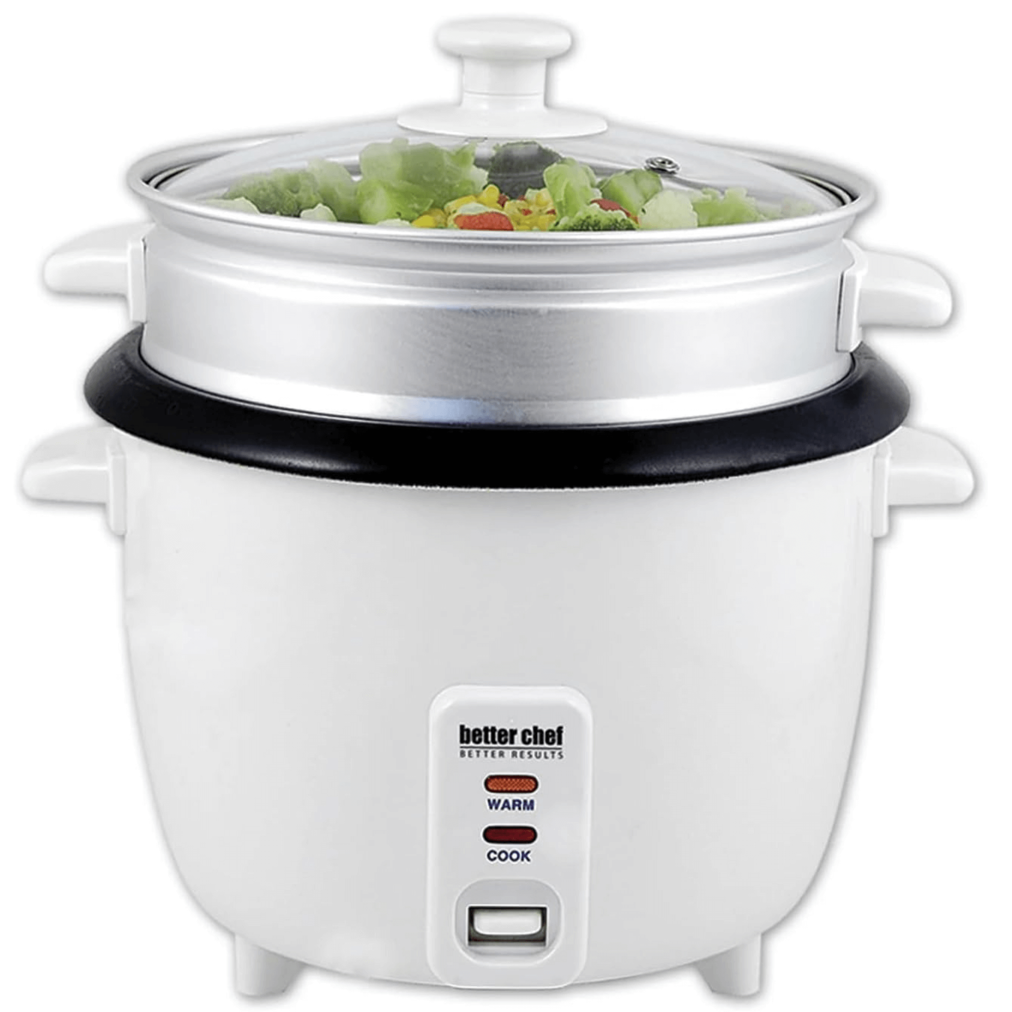 Better Chef 5-Cup - 10-Cup Cooked - Rice Cooker with Steamer and Non-Stick Pot Jupiter Gear Home