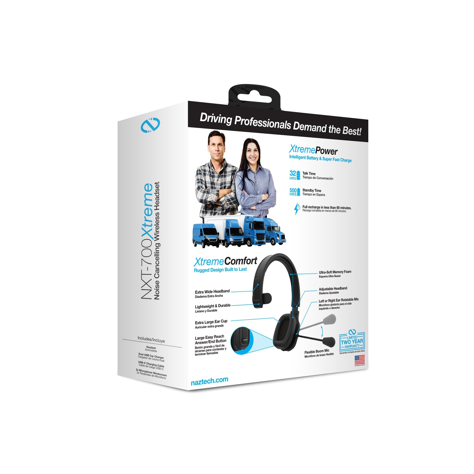 Naztech NXT-700 Xtreme Noise Cancelling Headset for Car Use Jupiter Gear Home