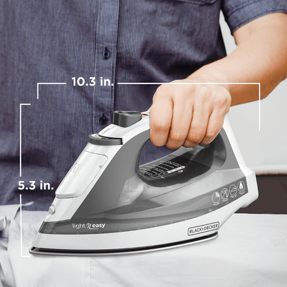 Black &amp; Decker Light N Easy Auto-Shutoff Iron with Stainless Soleplate Jupiter Gear Home