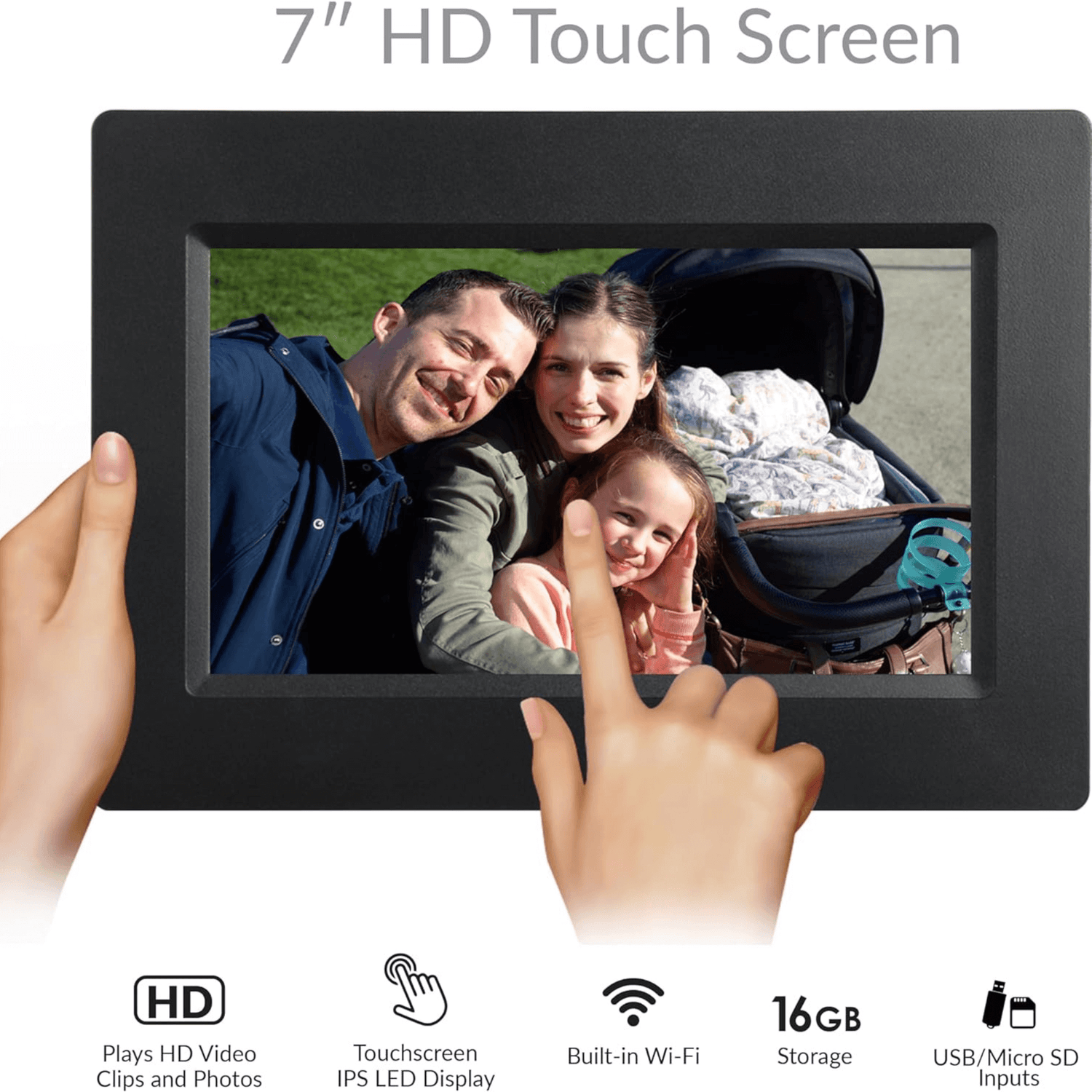 Supersonic 7" Smart WiFi Photo Frame Jupiter Gear Home