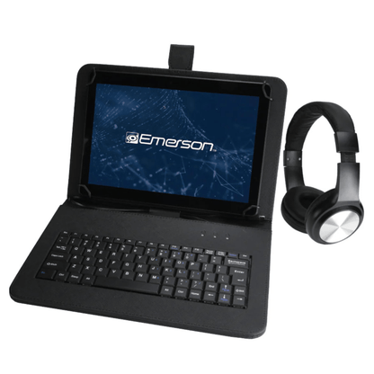 Emerson 10.1" Tablet Combo with Headphones and USB Keyboard Black - Refurbished Jupiter Gear Home