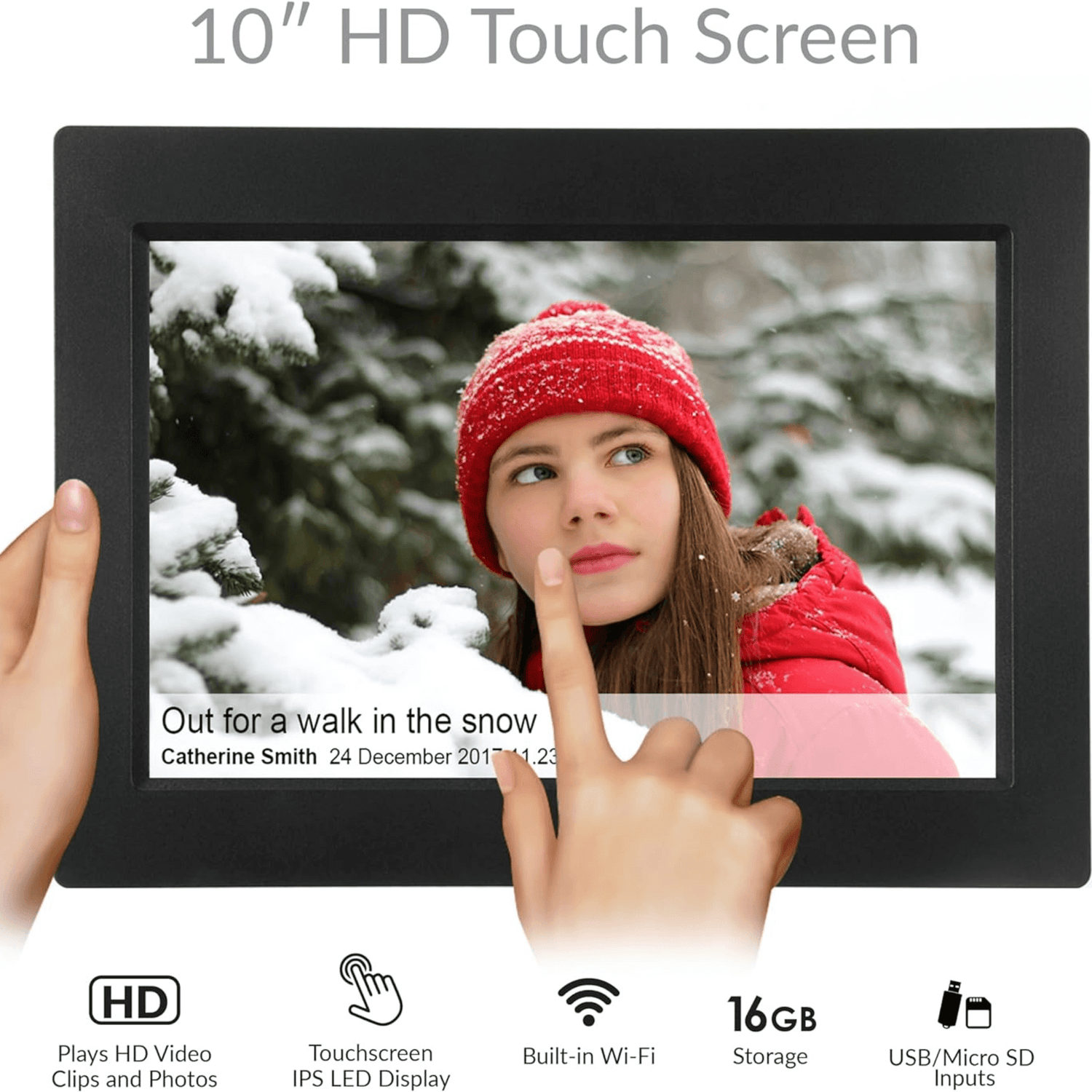 Supersonic 10" Smart WiFi Photo Frame Jupiter Gear Home