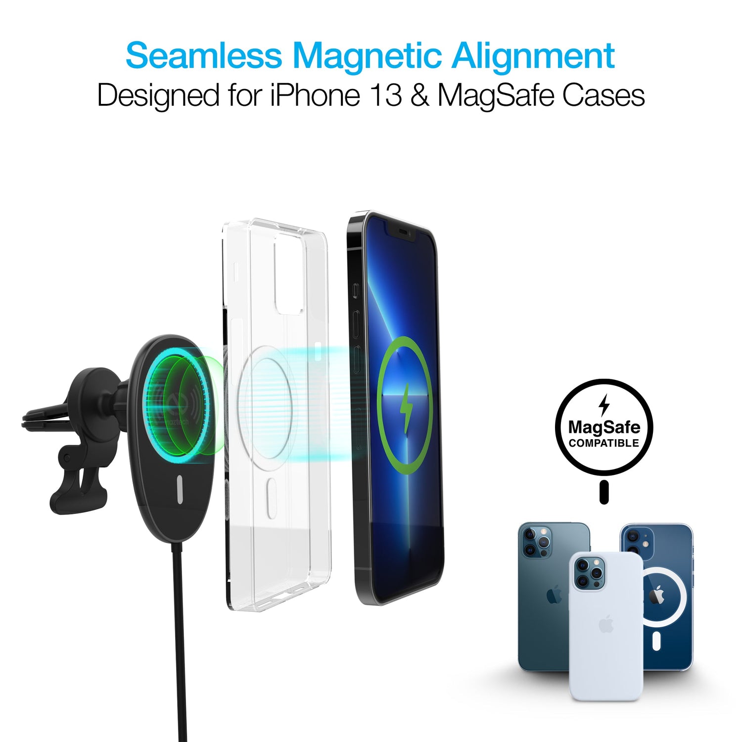 Naztech MagLock 15W Wireless Charging Vent Mount Jupiter Gear Home