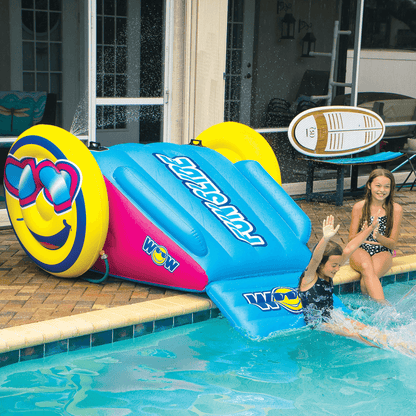 WOW Watersports Fun Inflatable Water Slide with Sprinklers for In-Ground Pools Jupiter Gear Home