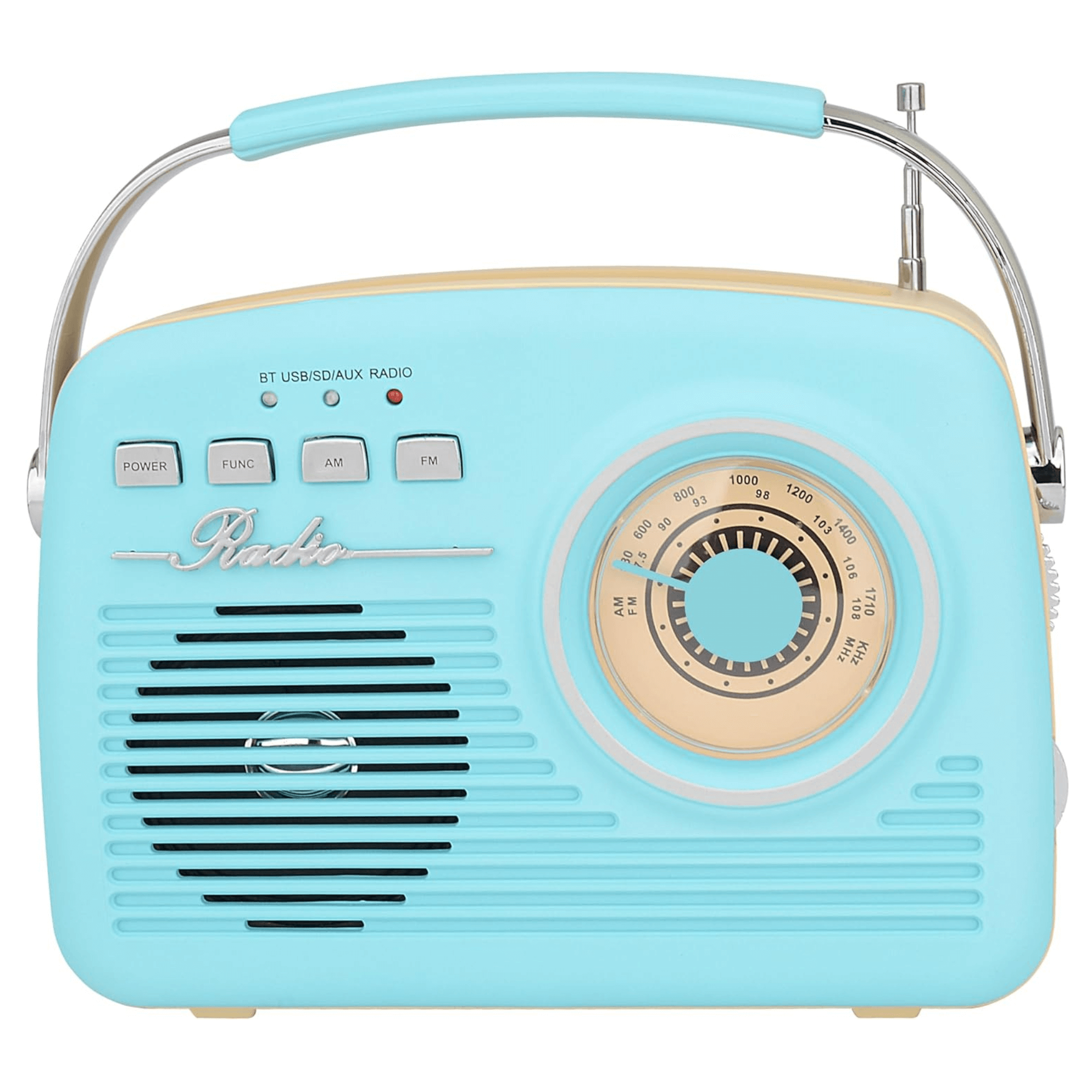Supersonic Multi-Function Bluetooth Retro Speaker with Rechargeable Battery Jupiter Gear Home