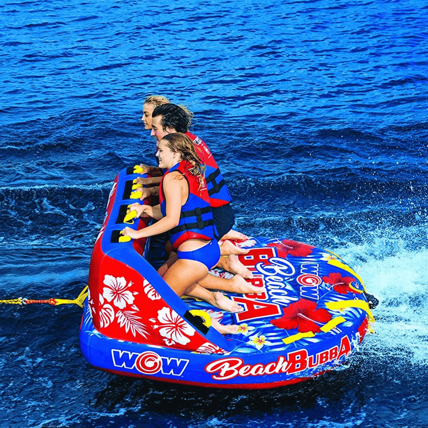 WOW Watersports Beach Bubba 3 Person 3P Towable w Webbing Foam Handles Jupiter Gear Home