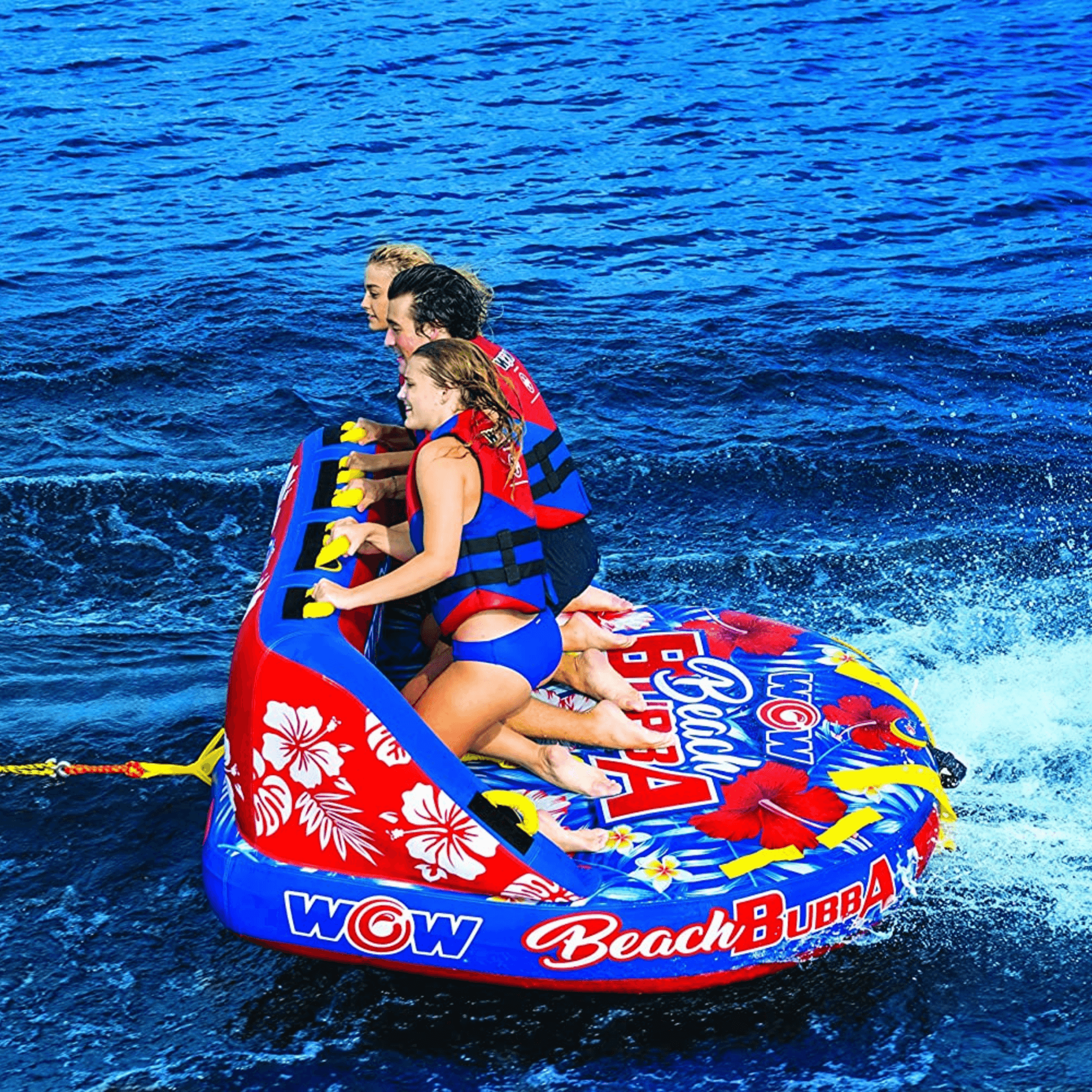WOW Watersports Beach Bubba 3 Person 3P Towable w Webbing Foam Handles Jupiter Gear Home