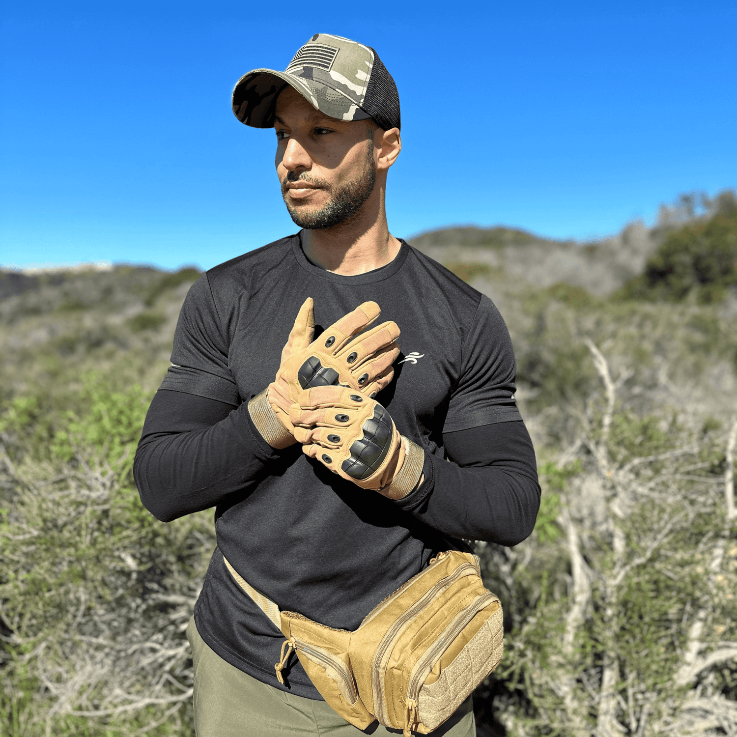 JupiterGear Tactical Military Airsoft Gloves for Outdoor Sports, Paintball, and Motorcycling with Touchscreen Fingertip Capability Jupiter Gear Home