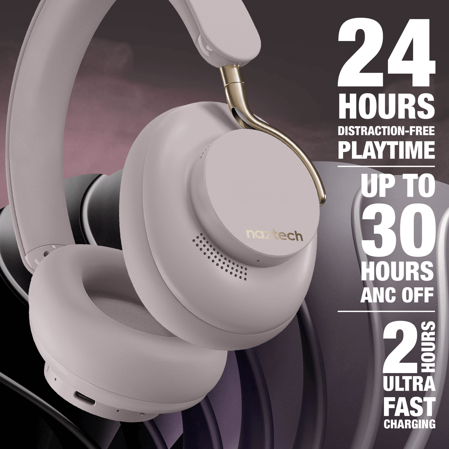 Naztech Aura 360 ANC Wireless Headphones Jupiter Gear Home