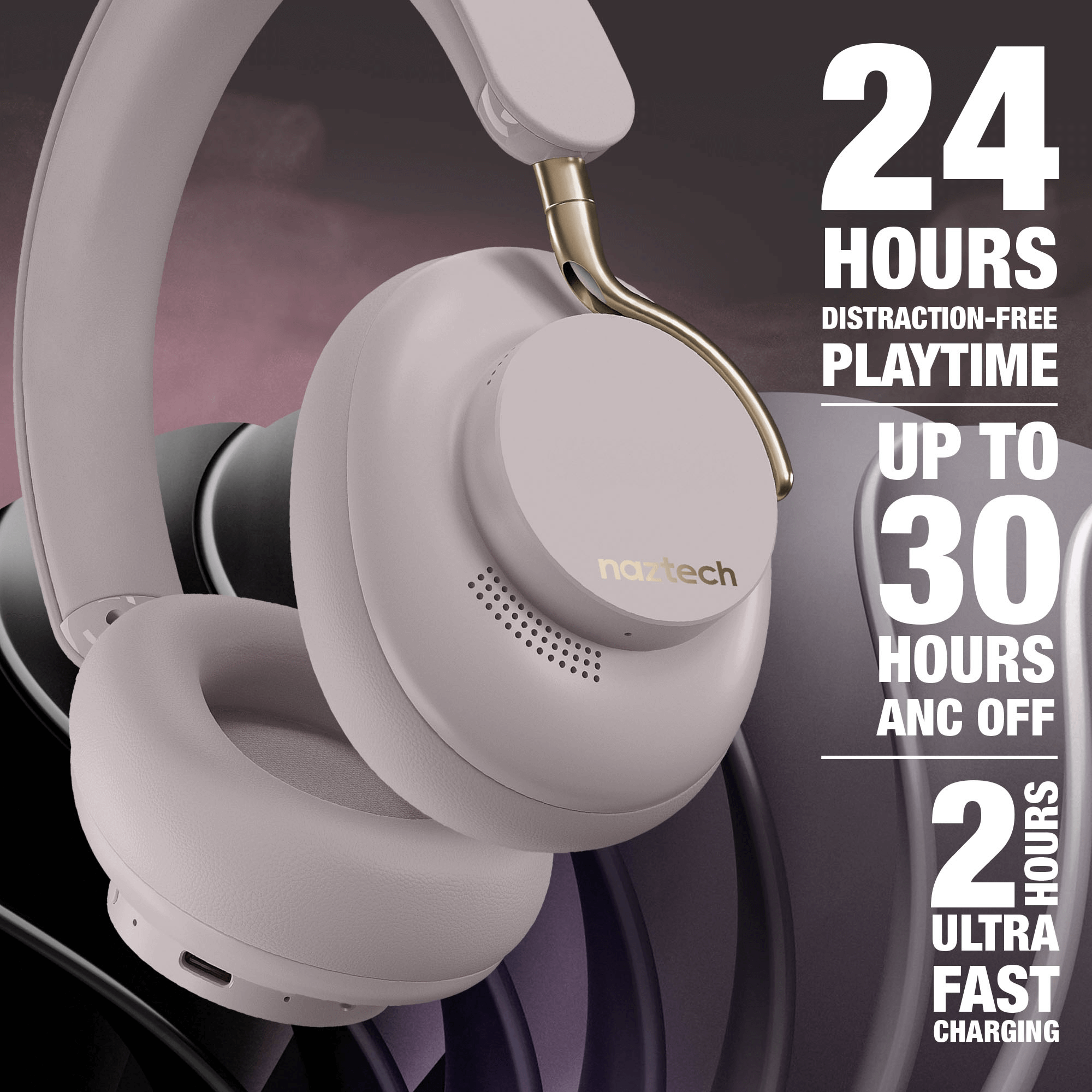 Naztech Aura 360 ANC Wireless Headphones Jupiter Gear Home