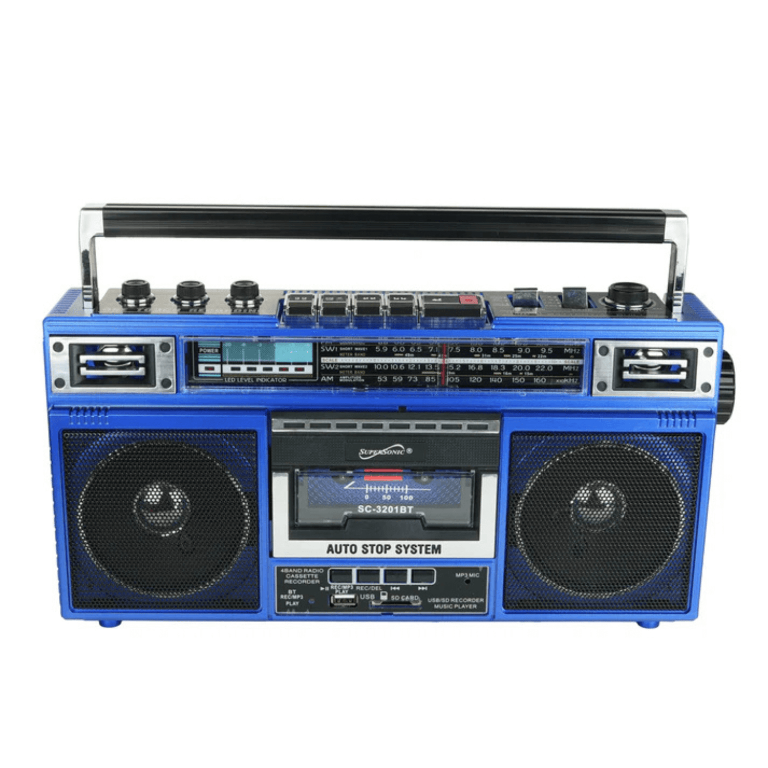Supersonic 4 Band Bluetooth Radio &amp; Cassette Player + Cassette To Mp3 Converter Jupiter Gear Home