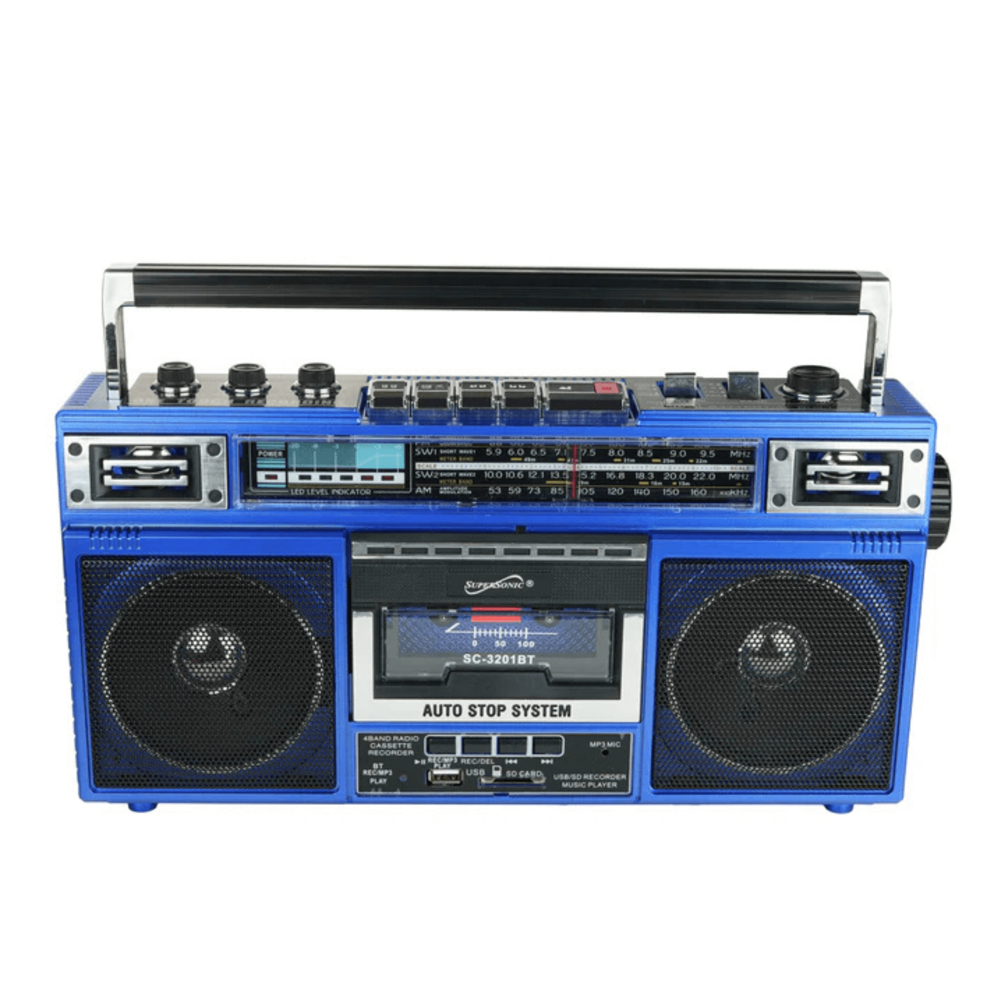 Supersonic 4 Band Bluetooth Radio &amp; Cassette Player + Cassette To Mp3 Converter Jupiter Gear Home