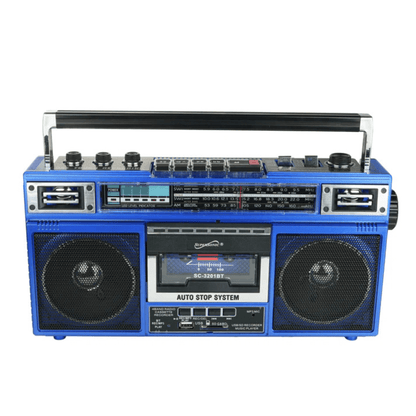 Supersonic 4 Band Bluetooth Radio &amp; Cassette Player + Cassette To Mp3 Converter Jupiter Gear Home
