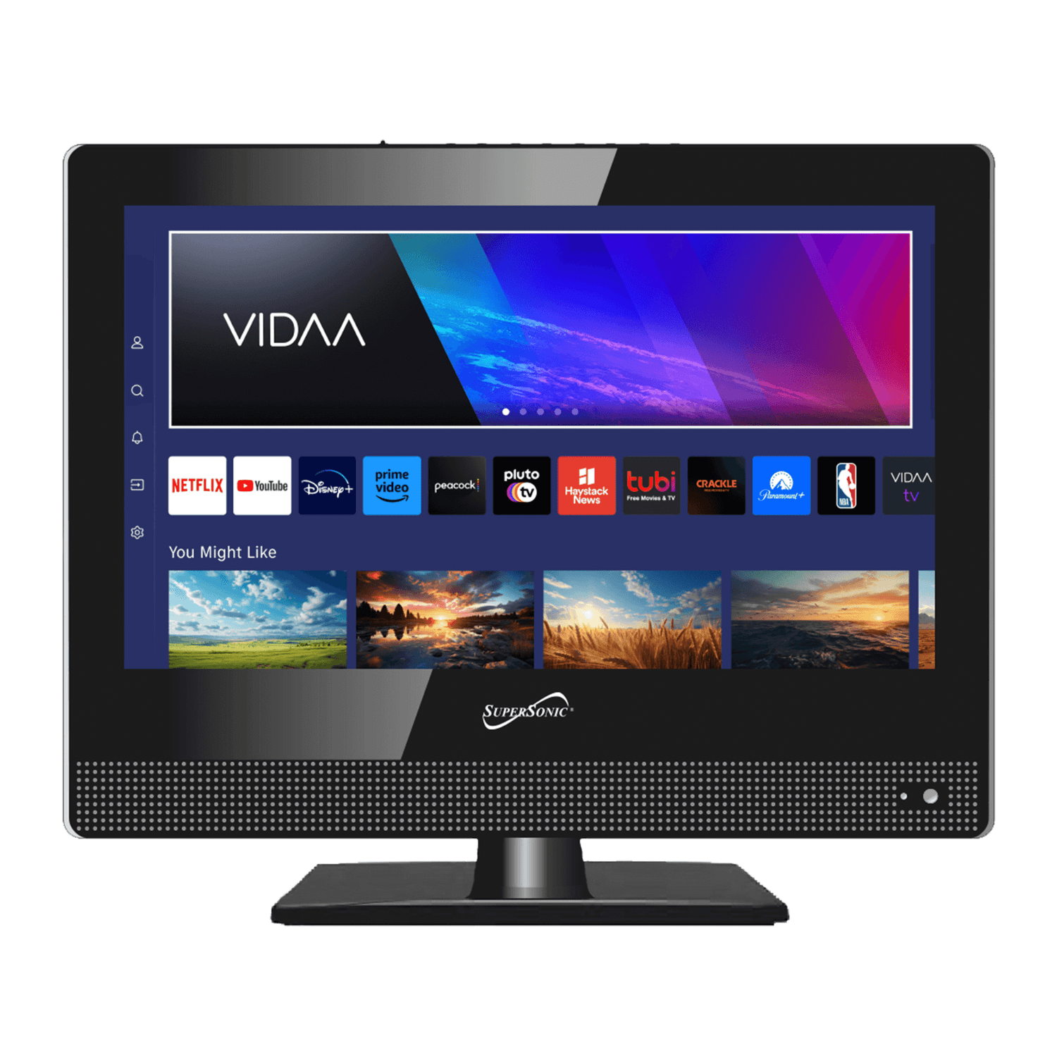 Supersonic 15" VIDAA ACDC Compatible LED Smart TV with Built-In WiFi Jupiter Gear Home