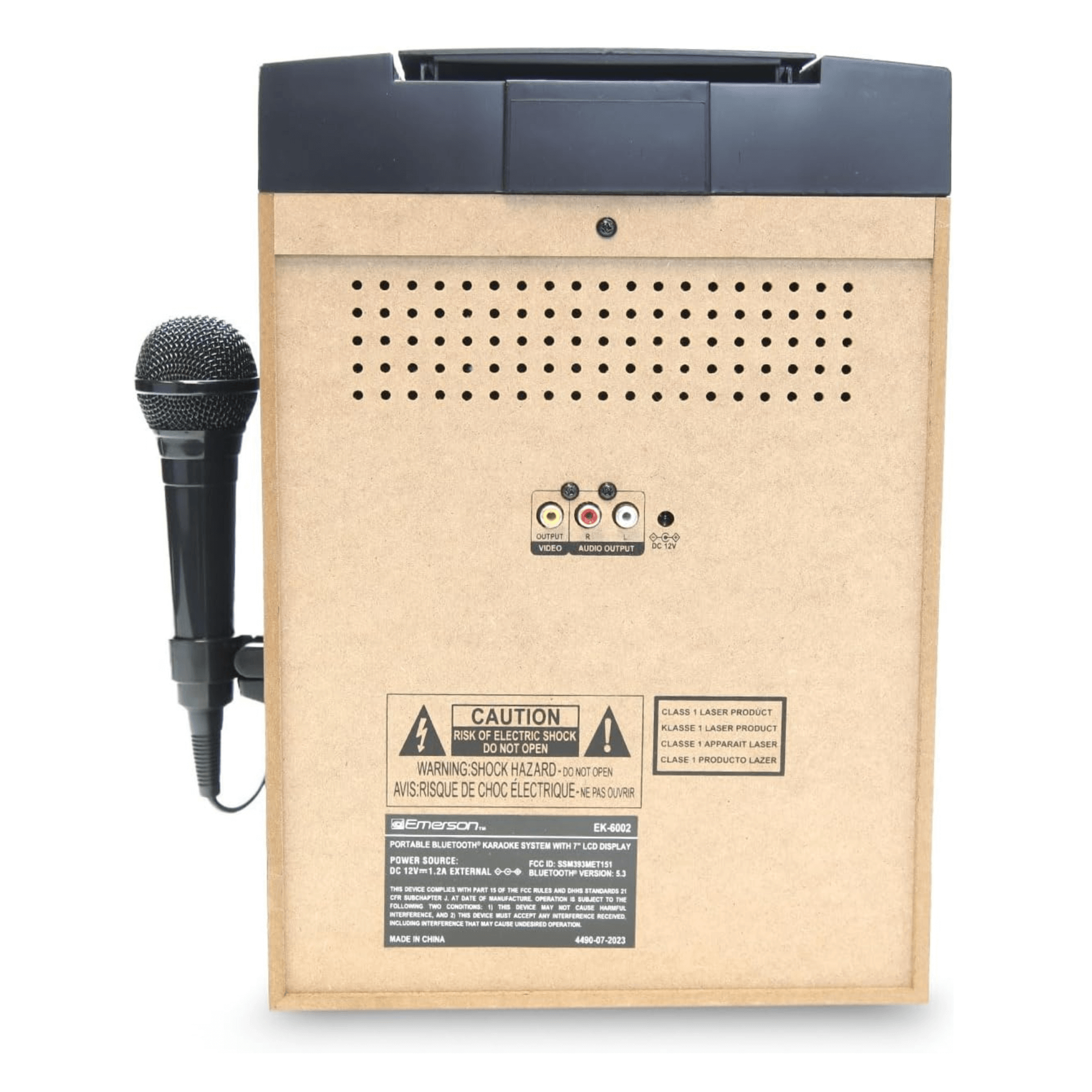 Emerson Portable Bluetooth Karaoke System with 7" LCD Display and Mic Input Jupiter Gear Home