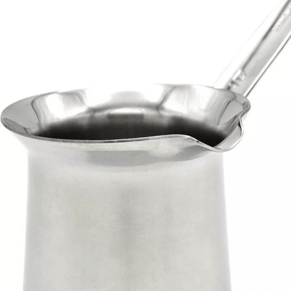 Korkmaz Classic 6 Ounce 2-Cup Stainless Steel Turkish Coffee Pot Jupiter Gear Home