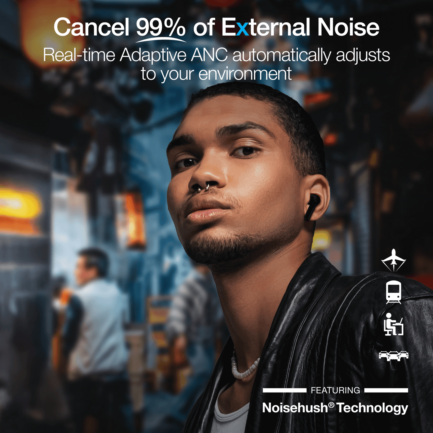 Naztech Xpods ANC Active Noise Cancelling True Wireless Earbuds with Wireless Charging Case Jupiter Gear Home