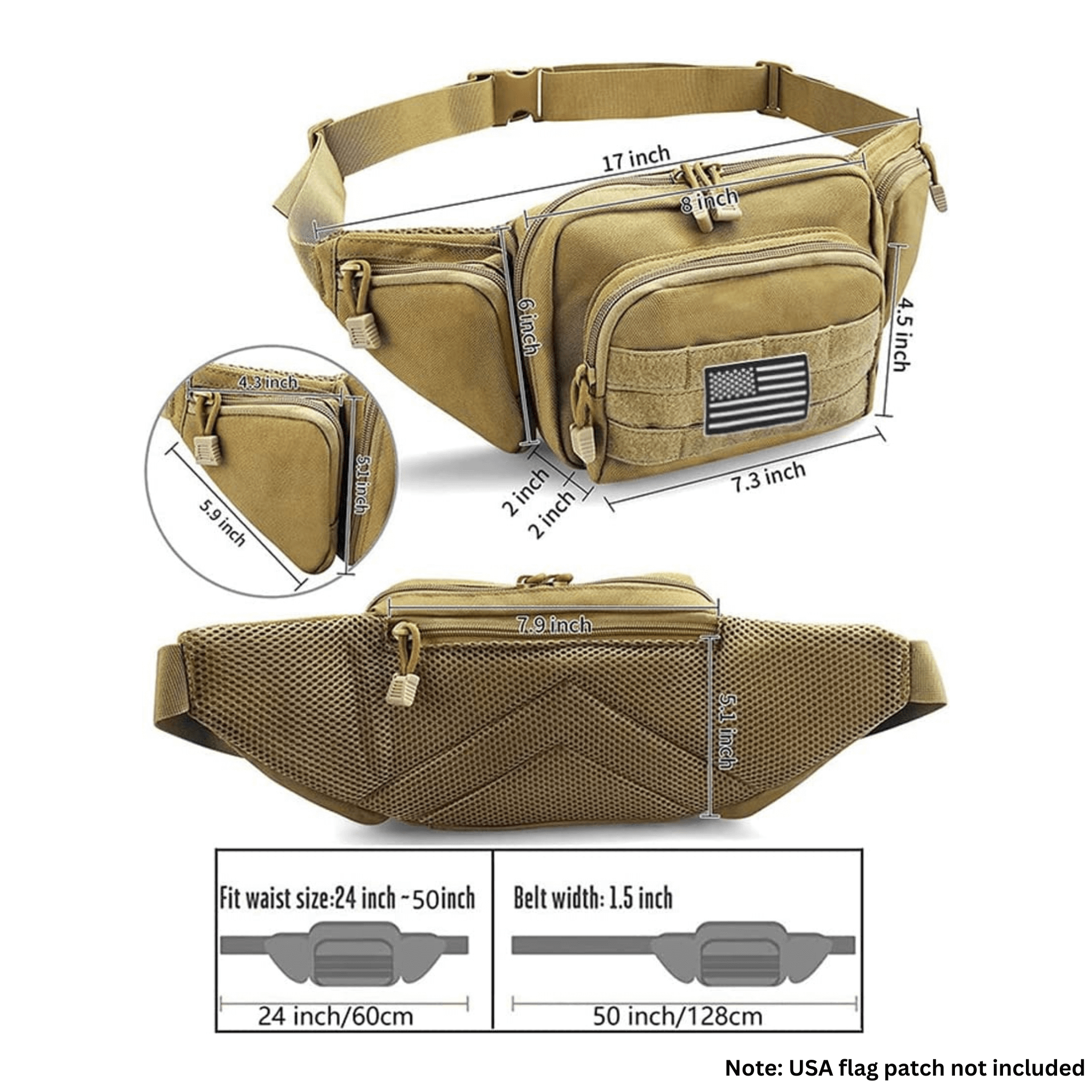 JupiterGear Tactical Military Fanny Pack Waist Bag &amp; MOLLE EDC Pouch For Outdoor Activities Jupiter Gear Home