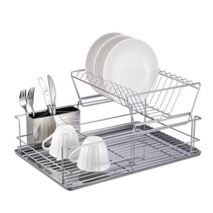 Better Chef 22" 2-Tier 4-Piece Chrome Classic Dish Rack Jupiter Gear Home