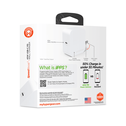 HyperGear PD45W USB-C Wall Charger Jupiter Gear Home