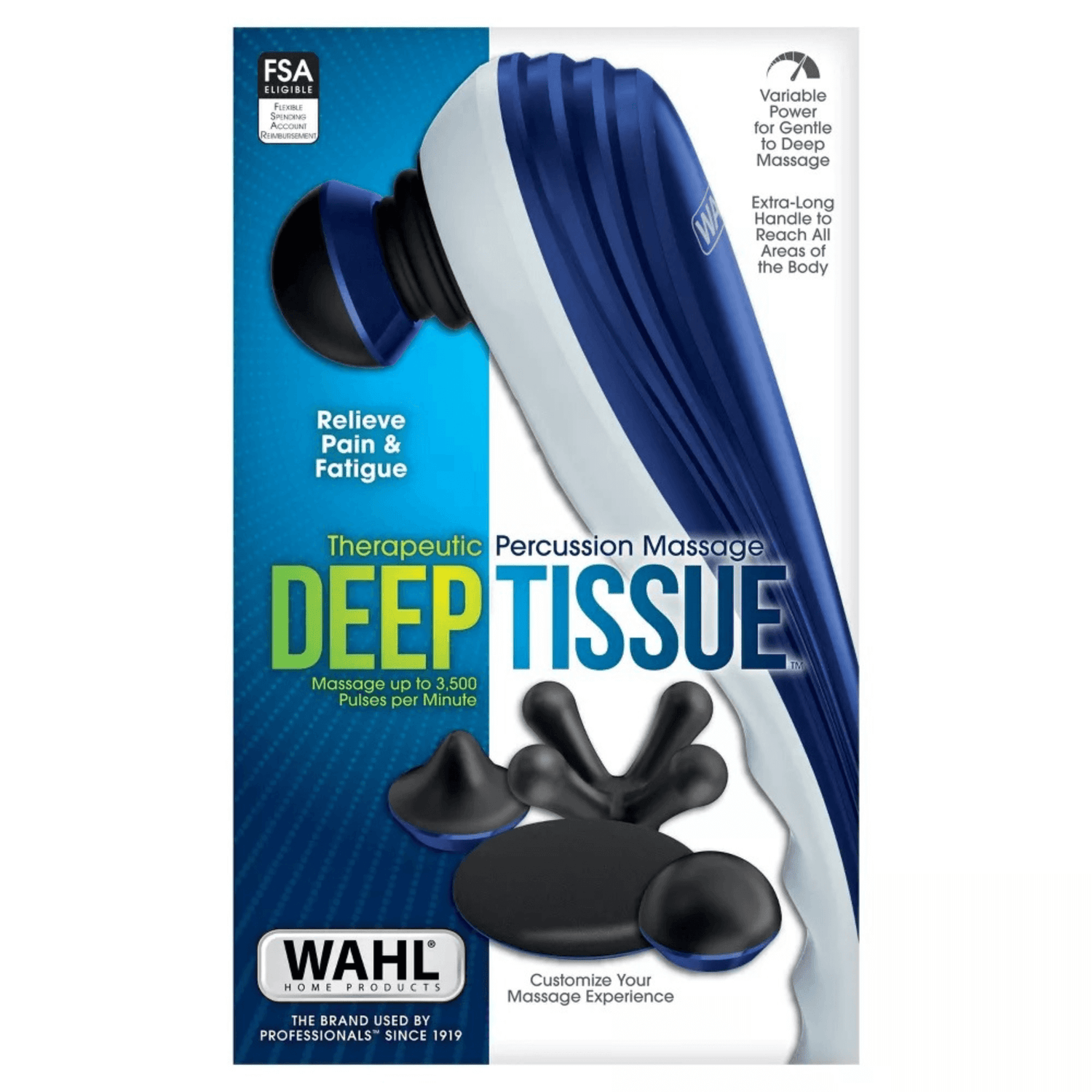Wahl Variable-Speed Deep-Tissue Percussion Therapeutic Massager Jupiter Gear Home