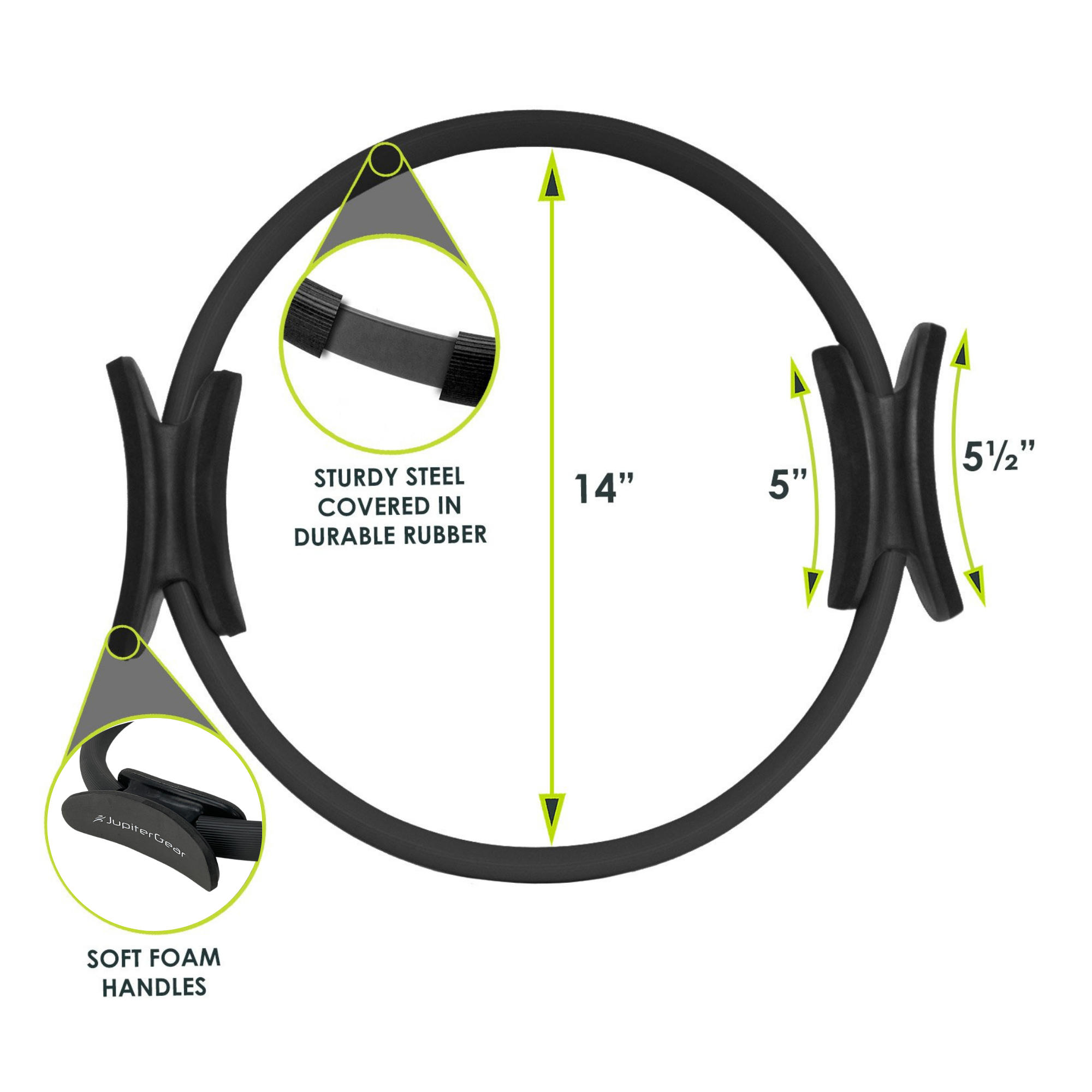 JupiterGear Pilates Resistance Ring for Strengthening Core Muscles and Improving Balance Jupiter Gear Home