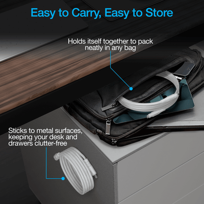 Naztech REcoil USB-C to USB-C Magnetic Cable 6ft Jupiter Gear Home