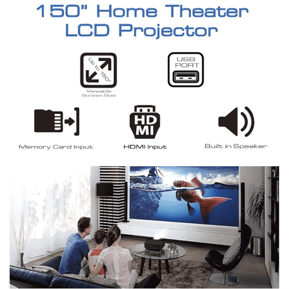 Naxa 150" Home Theater LCD Projector - Refurbished Jupiter Gear Home