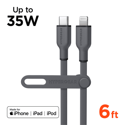 HyperGear Flexi PRO USB-C to Lightning Cable 6ft Jupiter Gear Home