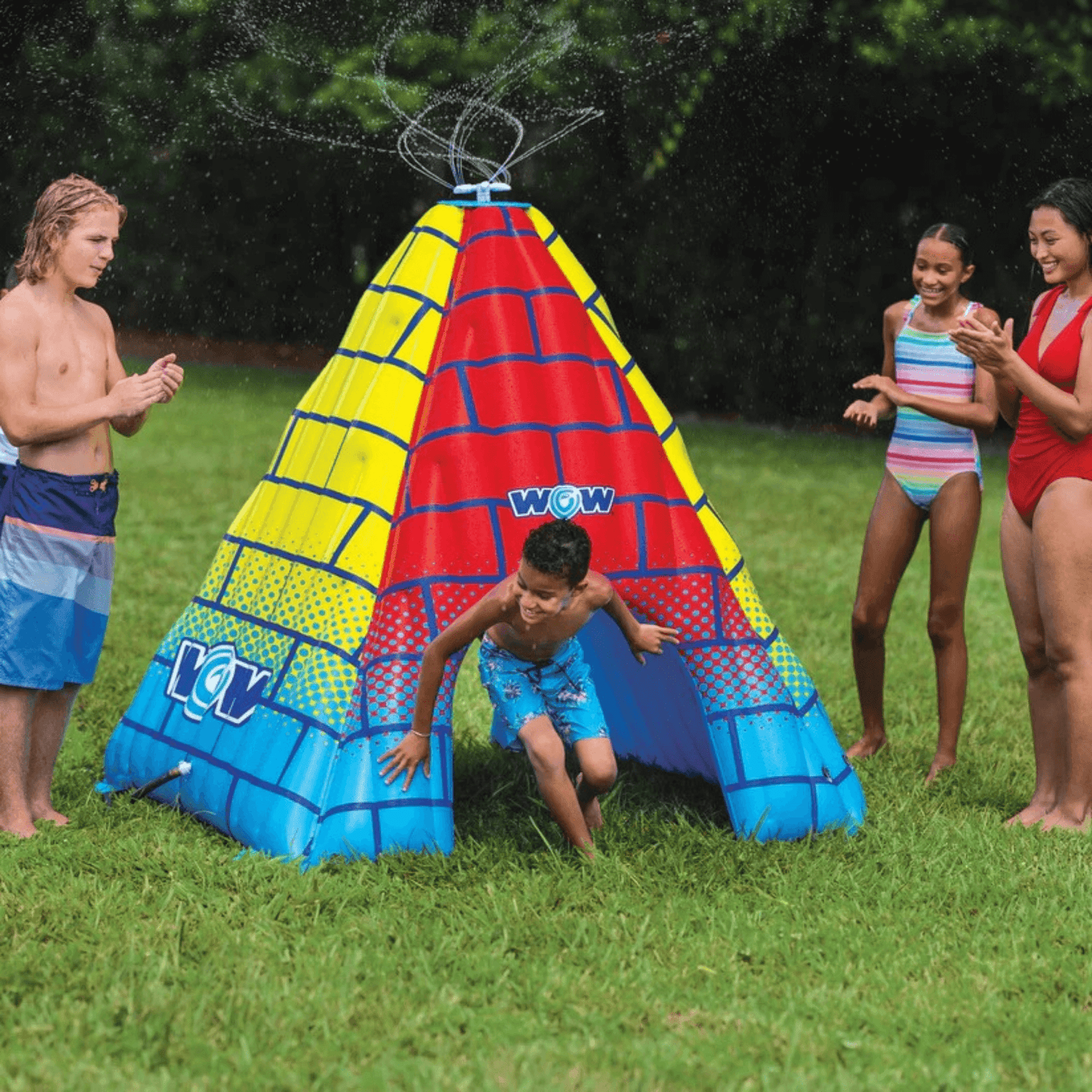 WOW Watersports 5.5ft Rainbow Pyramid Backyard Sprinkler Jupiter Gear Home